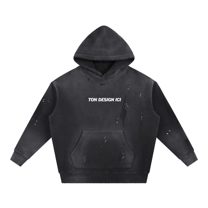 Vintage Washed n Slashed Hoodie