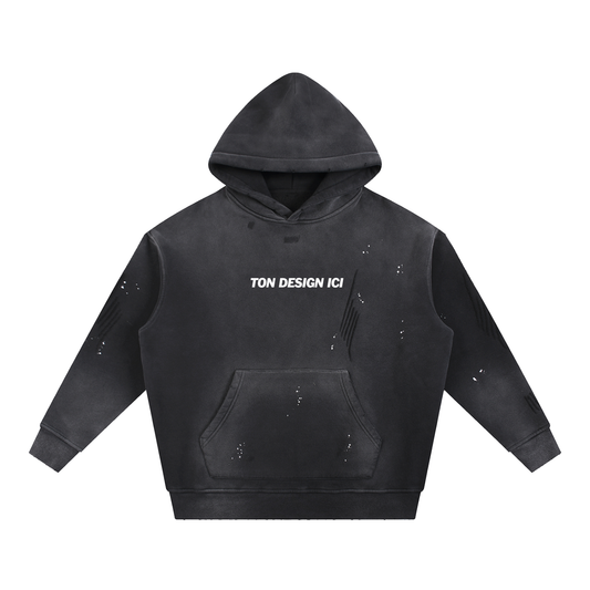 Vintage Washed n Slashed Hoodie