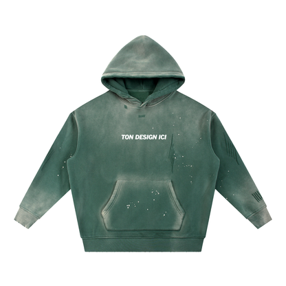 Vintage Washed n Slashed Hoodie