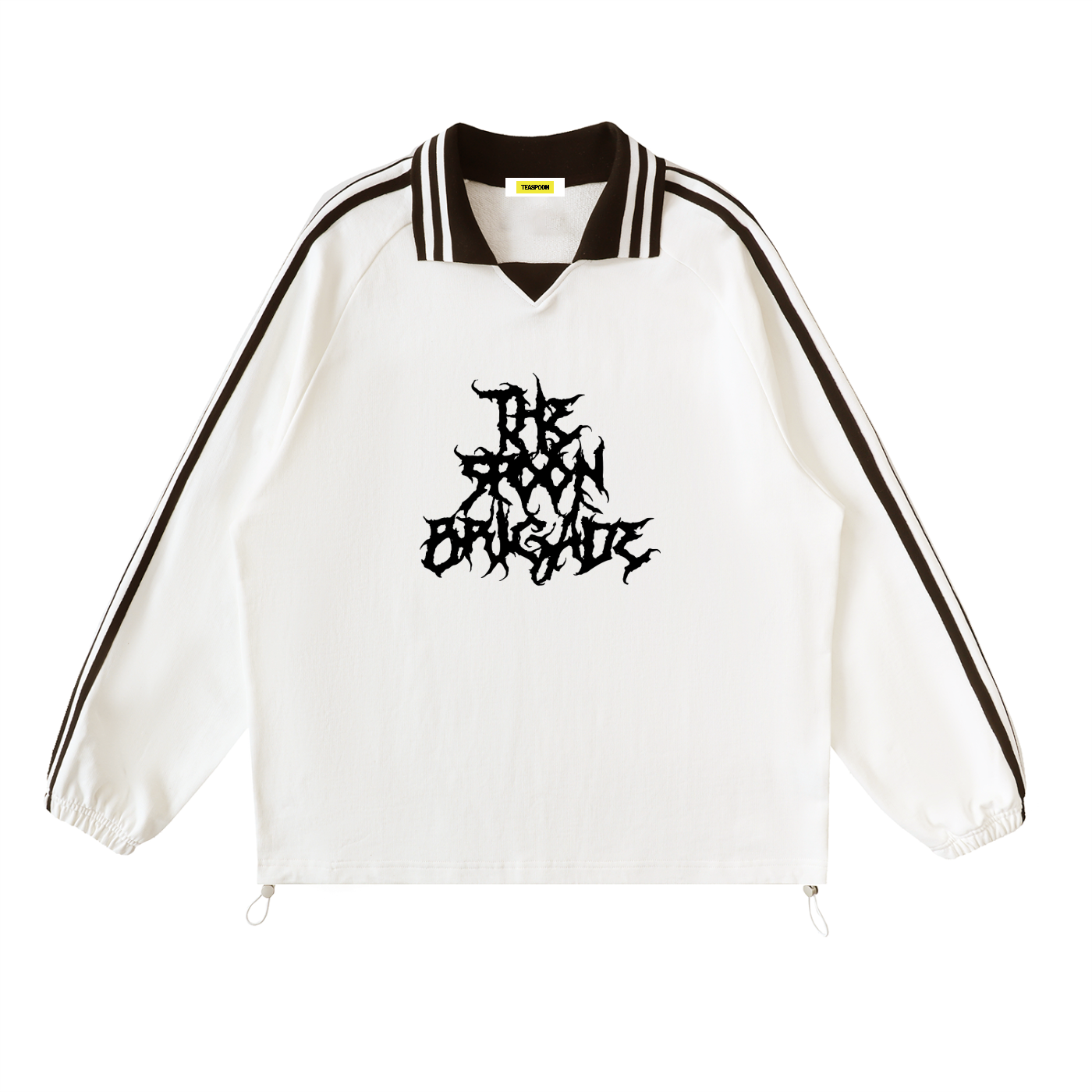Black Metal Collar Stripes Crew (Copie)
