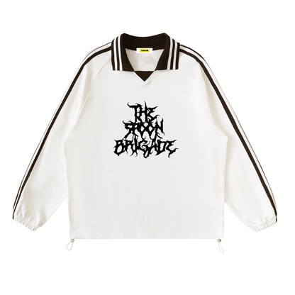 Black Metal Collar Stripes Crew (Copie)