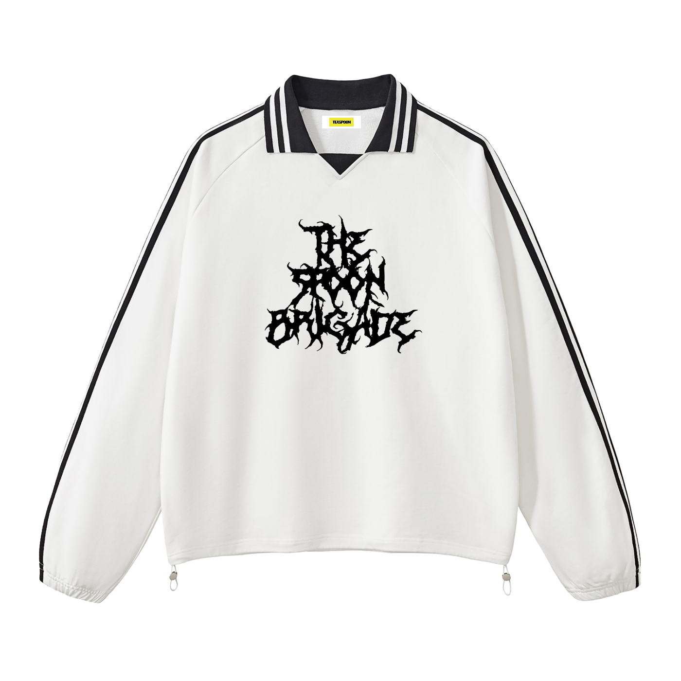 Black Metal Collar Stripes Crew (Copie)