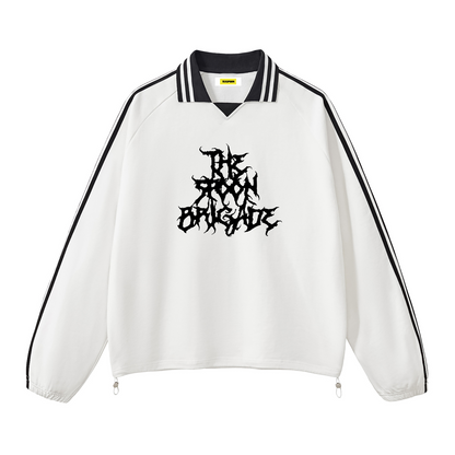 Black Metal Collar Stripes Crew (Copie)
