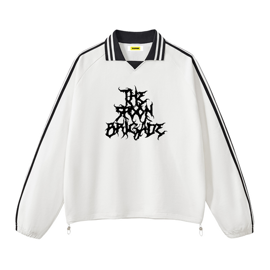 Black Metal Collar Stripes Crew (Copie)