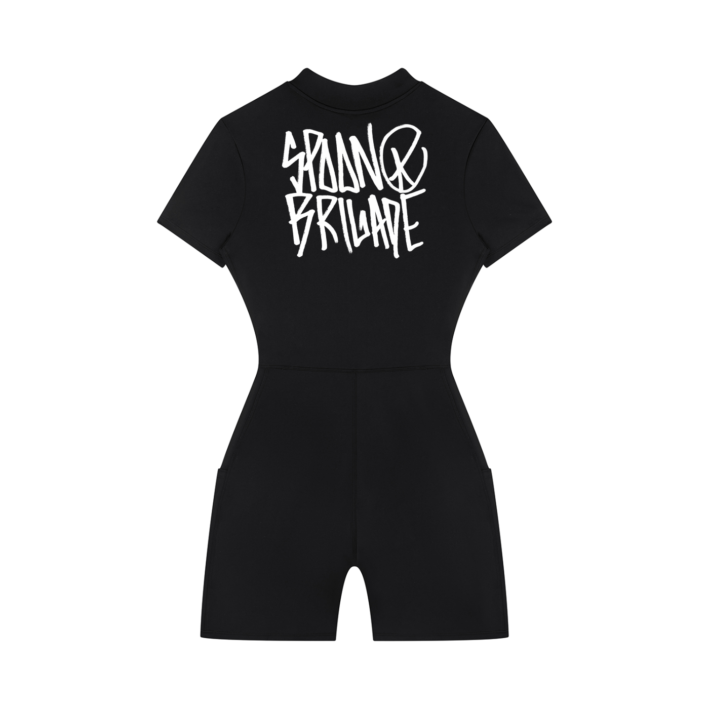 Women's Quarter-Zip Short Sleeve Romper