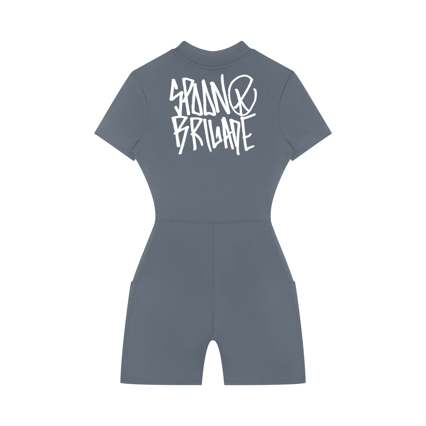 Women's Quarter-Zip Short Sleeve Romper