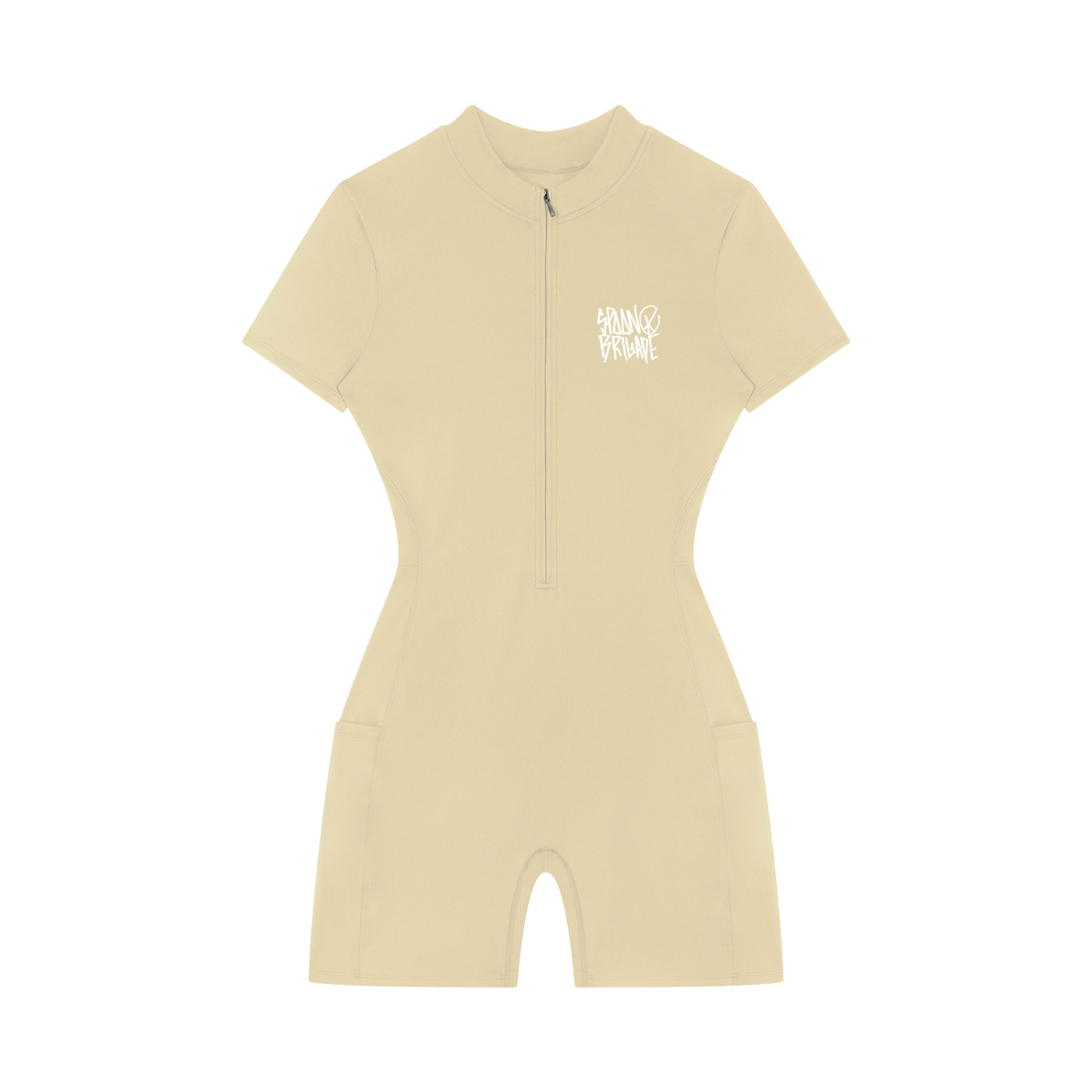 Women's Quarter-Zip Short Sleeve Romper