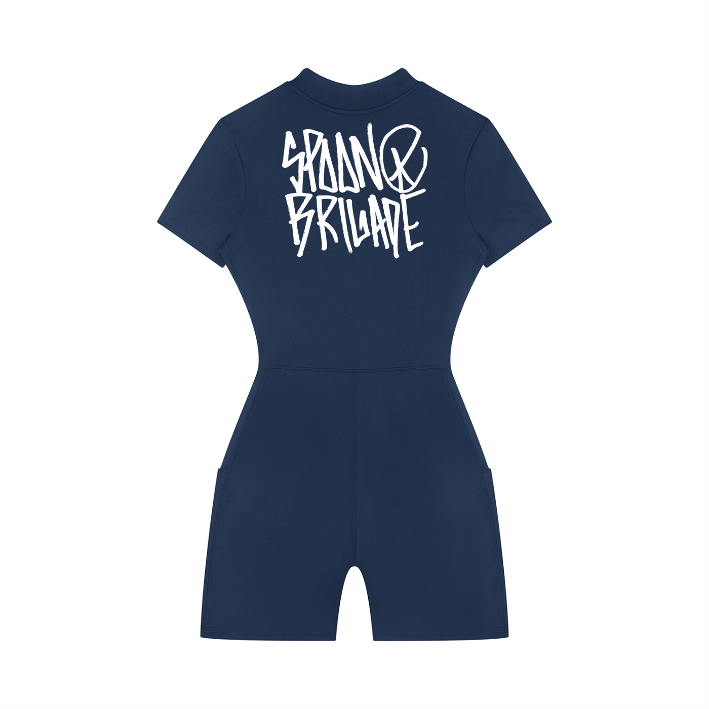 Women's Quarter-Zip Short Sleeve Romper