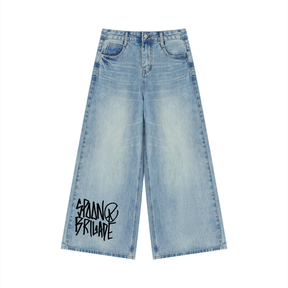 Women’s Vintage Wash Wide Leg Jeans