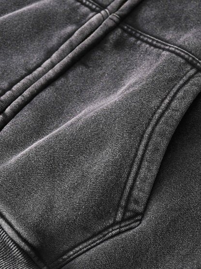 Zip-Through Boxy Fleece Hoodie